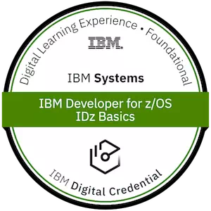 IBM Developer for z/OS Basics badge